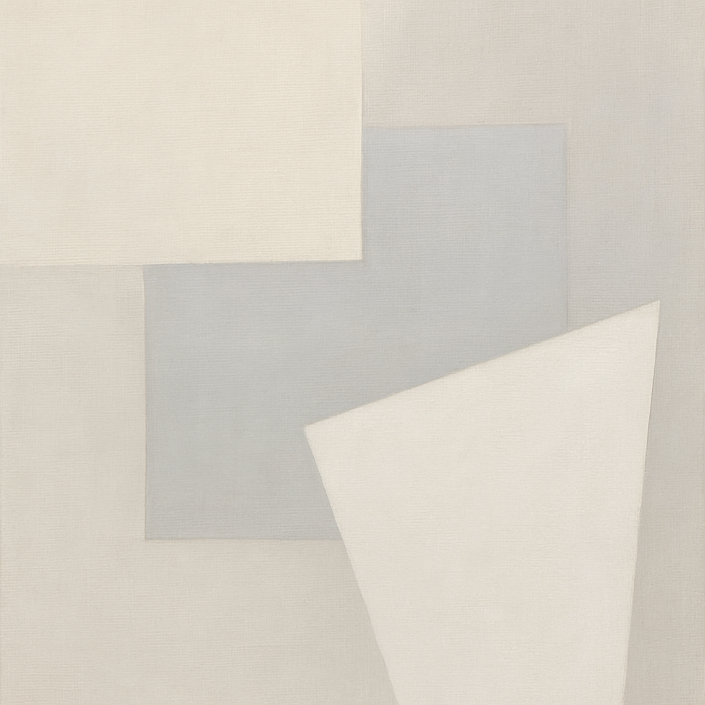 Architectural Stucco Geometry No. 3 - Modern Fine Art Oil Painting - View 1
