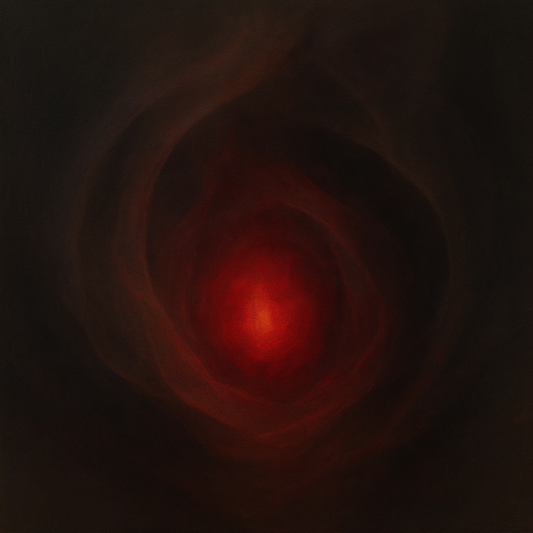Smoky Ruby & Warm Obsidian Veils No. 3 Oil Painting - View 1