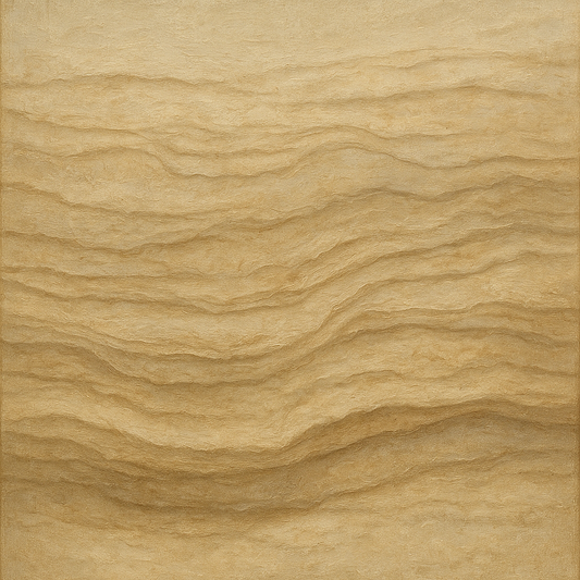 Weathered Mineral Sediments in Warm Ecru No. 22 Oil Painting 100% Hand Painted Oil on Belgian Linen Canvas, Original Fine Art Wall Decor