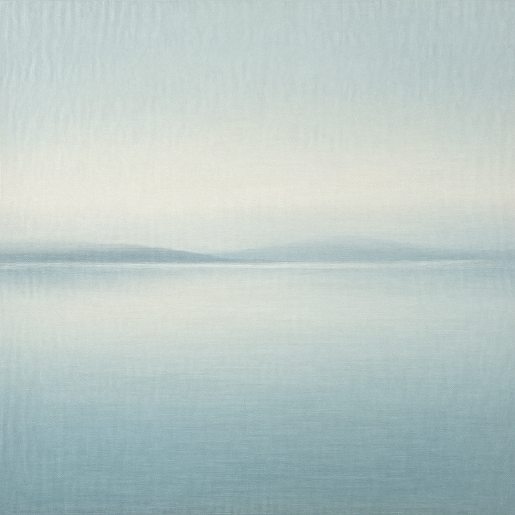 Glass Horizon over Quiet Arctic Waters No. 8 Oil Painting - View 1