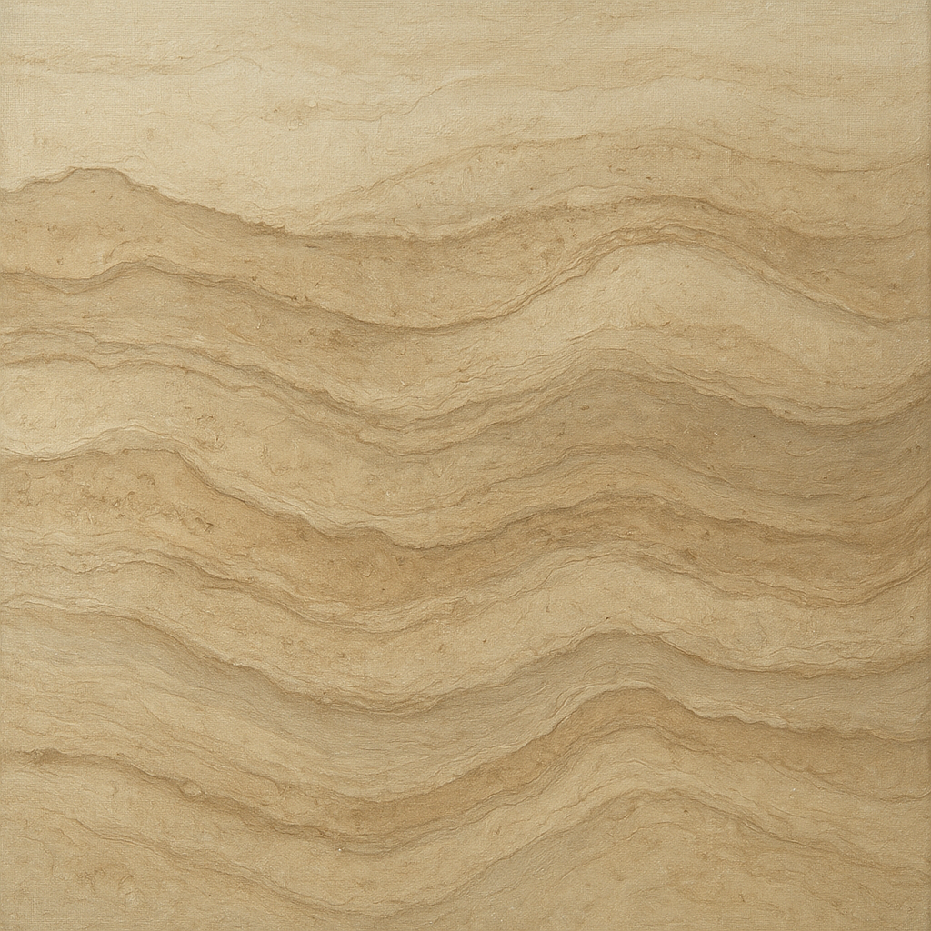 Weathered Mineral Sediments in Warm Ecru No. 6 Oil Painting - View 1
