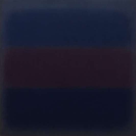 Deep Indigo & Midnight Plum Ambient Field No. 20 Oil Painting - View 1