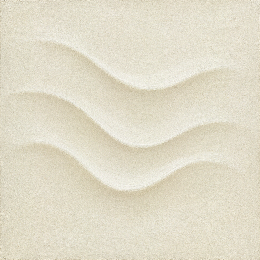 Monochrome Wave Relief No. 2 - Modern Fine Art Oil Painting - View 1
