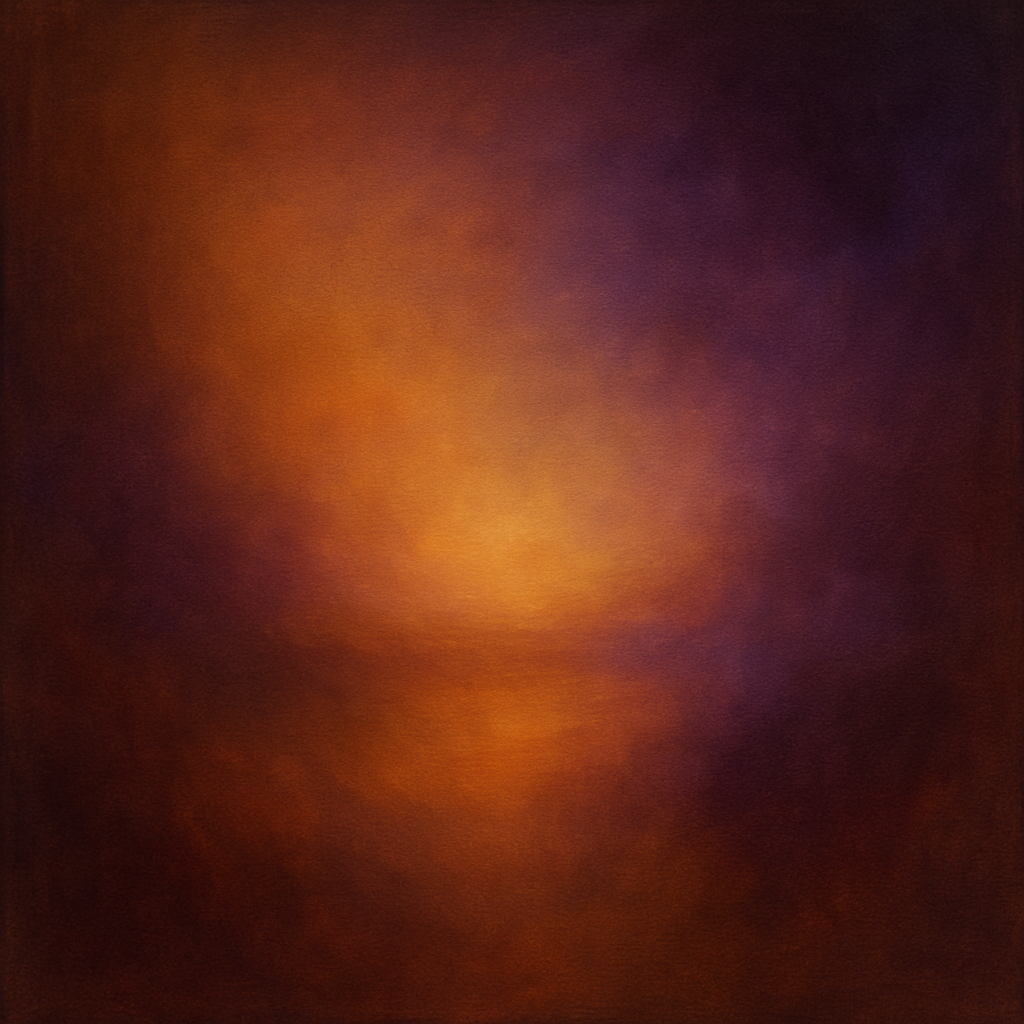 Burnt Amber & Velvet Amethyst Atmosphere No. 2 Oil Painting 100% Hand Painted Oil on Belgian Linen Canvas, Original Fine Art Wall Decor