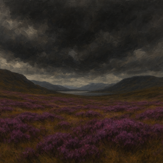 Scottish Highlands Moorland Landscape Oil Painting - 100% Hand-Painted Master Oil Painting