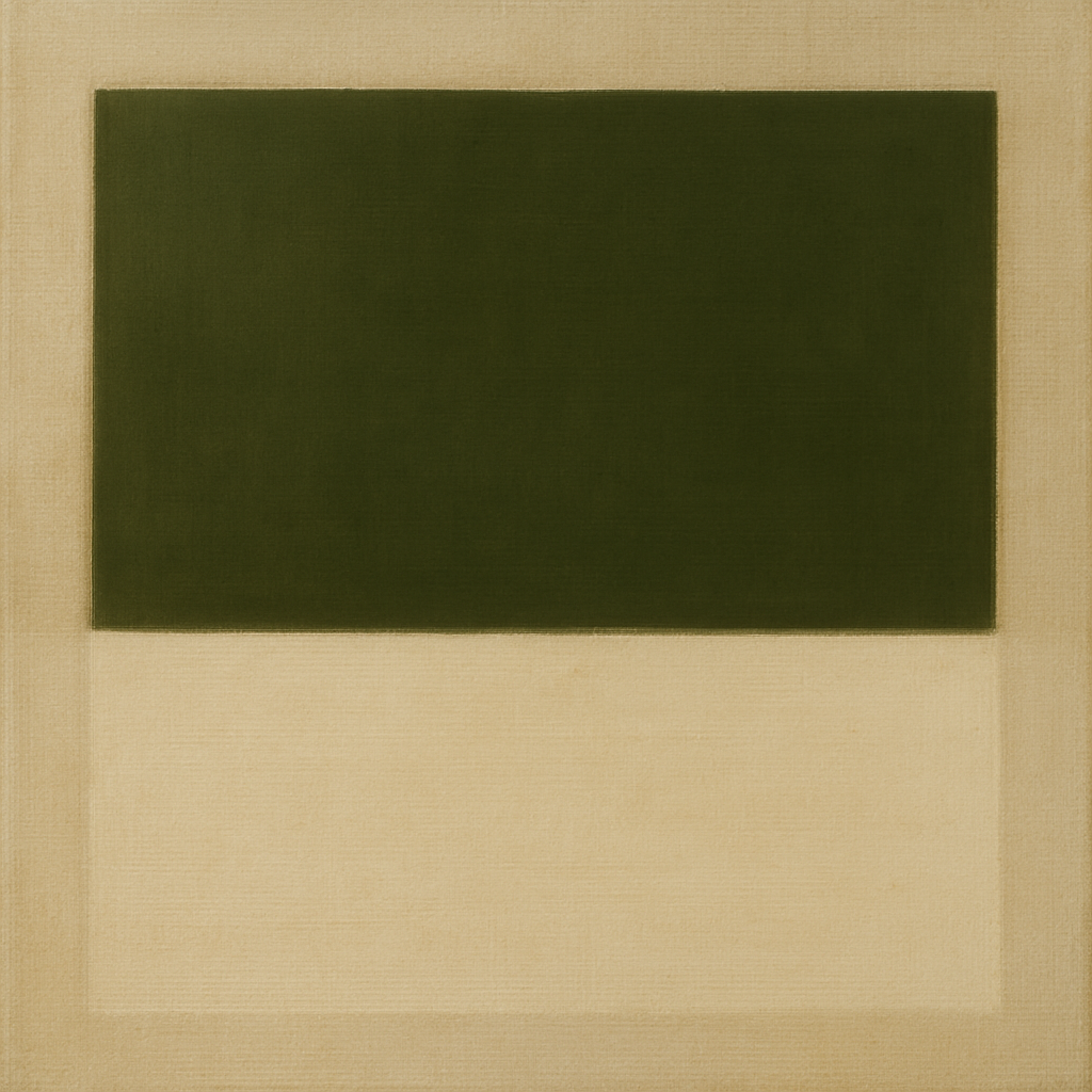 Sage Olive & Alabaster Balance No. 3 - Modern Fine Art Oil Painting - View 1