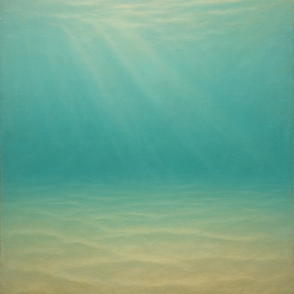 Minimalist Aquamarine Reef Void No. 10 - Modern Fine Art Oil Painting - View 1