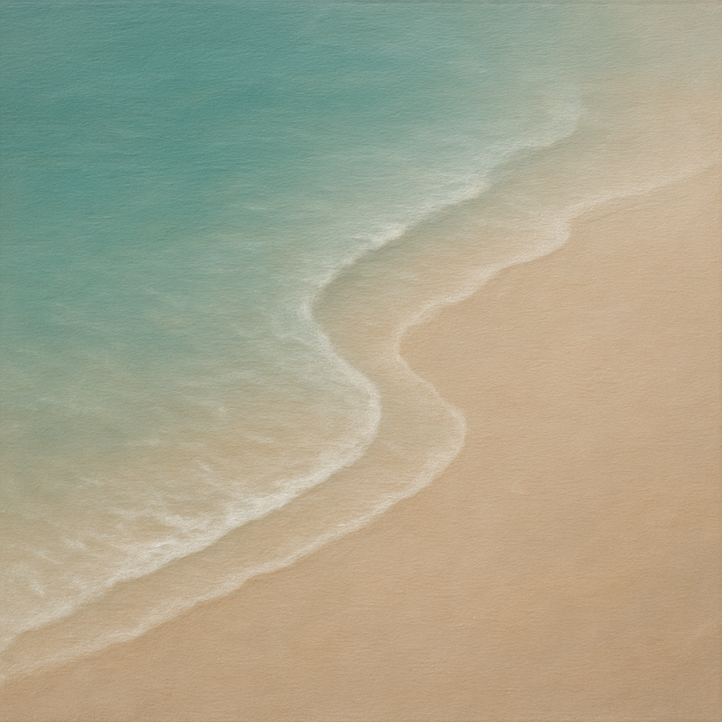 Calm Tide Line & Sand Drift No. 2 - Modern Fine Art Oil Painting - View 1