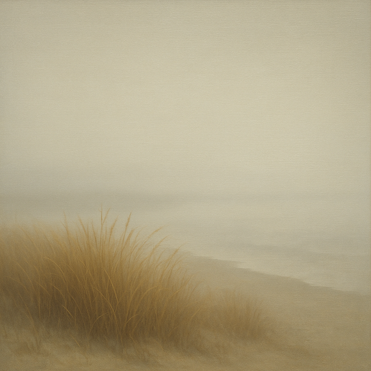 Silent Dune Grass in November Sea Fog No. 22 Oil Painting - View 1