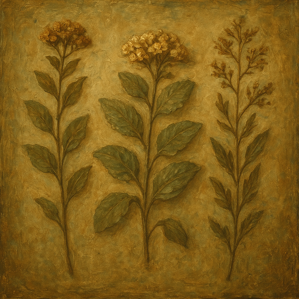 Antique Botanical Herbarium Study No. 5 Oil Painting - 100% Hand-Painted Master Oil Painting