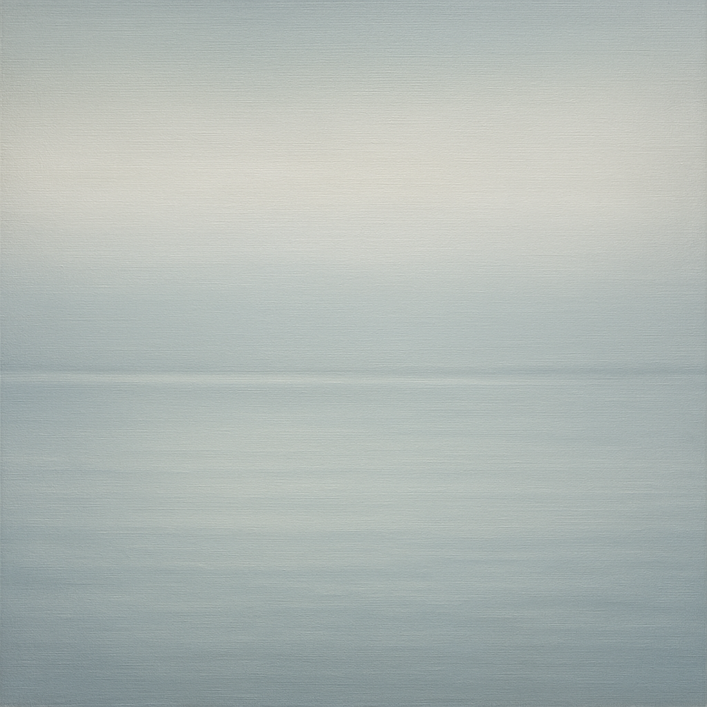 Glass Horizon over Quiet Arctic Waters No. 22 Oil Painting 100% Hand Painted Oil on Belgian Linen Canvas, Original Fine Art Wall Decor