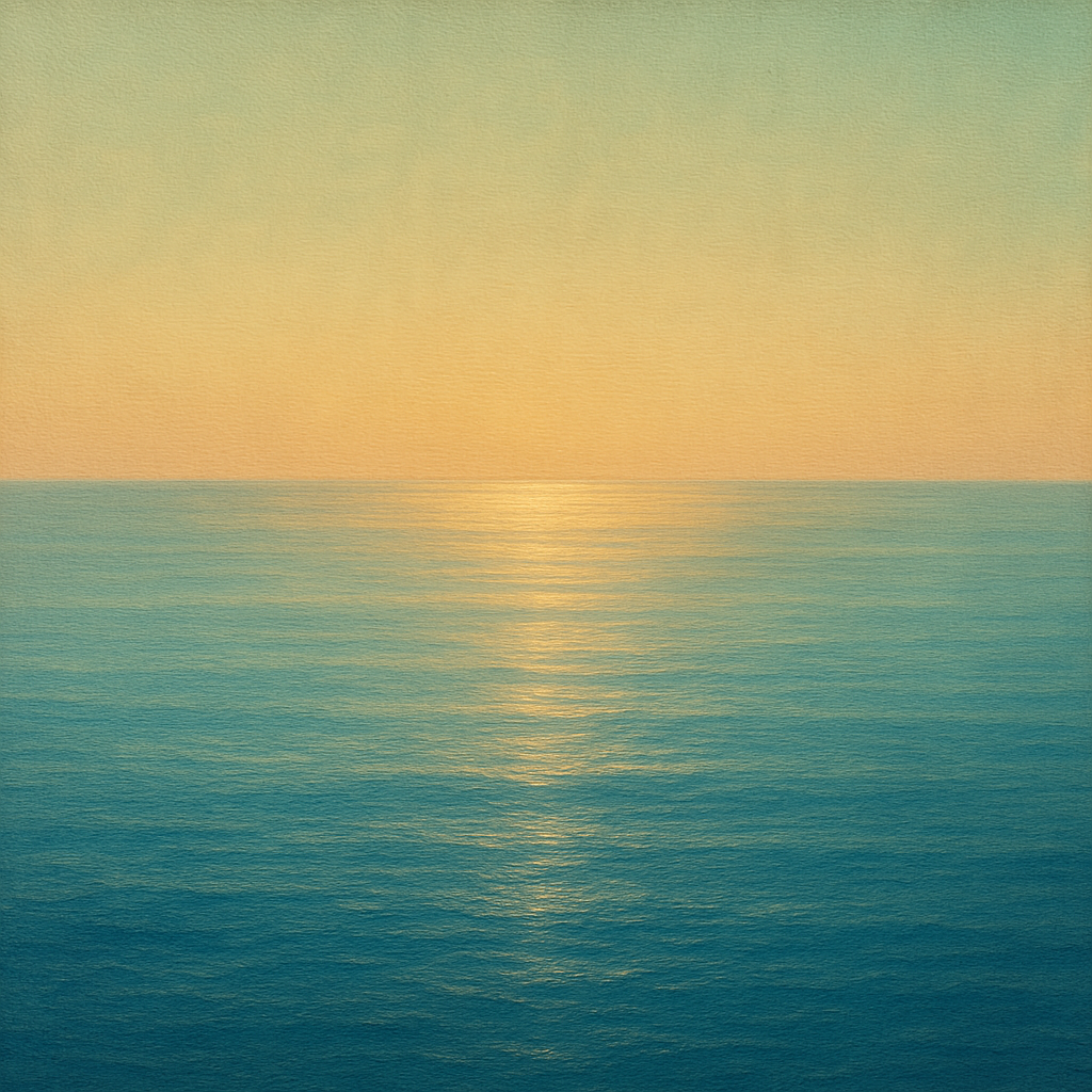 Mediterranean Dawn Horizon No. 6 - Modern Fine Art Oil Painting - View 1