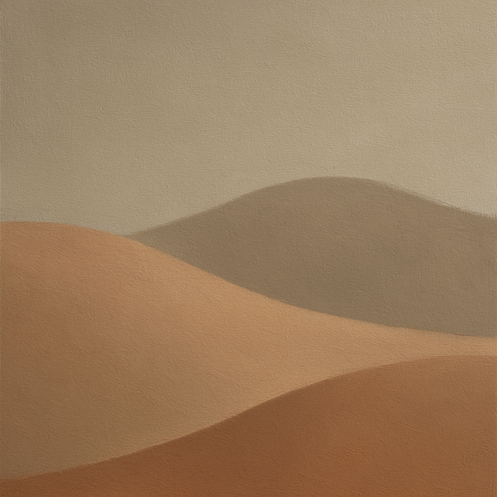 Muted Desert Dune Geometry No. 8 - Modern Fine Art Oil Painting - View 1