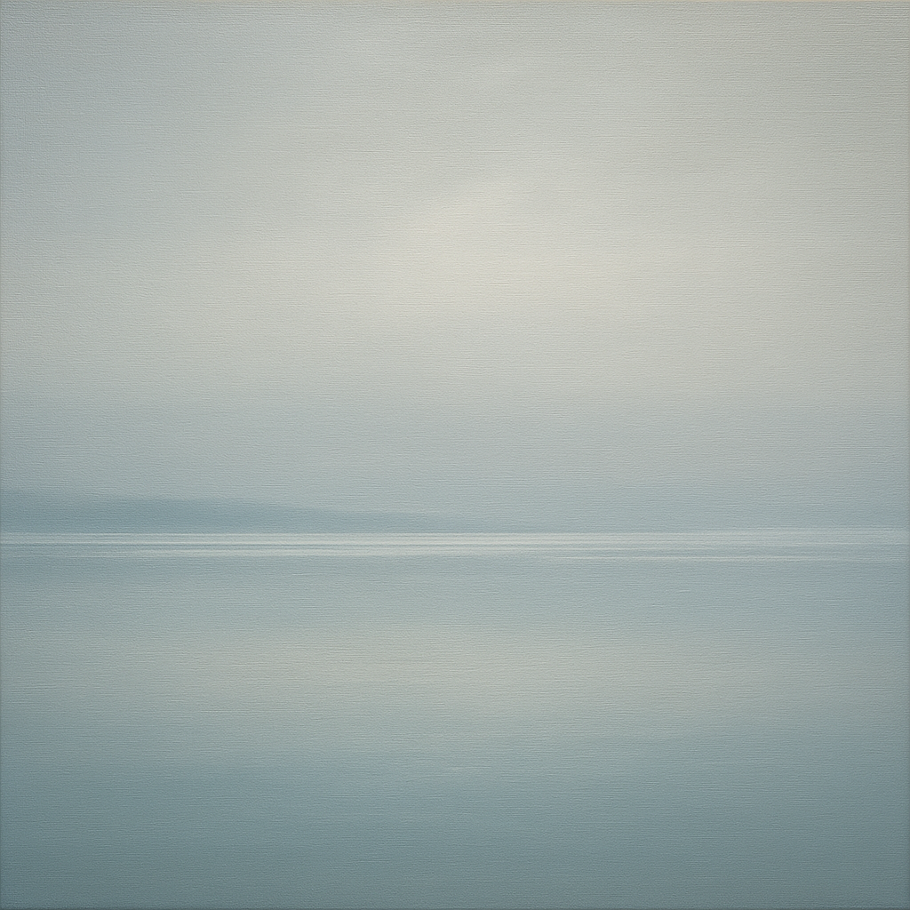 Glass Horizon over Quiet Arctic Waters No. 18 Oil Painting - View 1