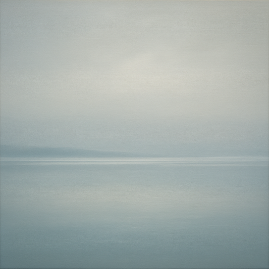 Glass Horizon over Quiet Arctic Waters No. 18 Oil Painting - View 1