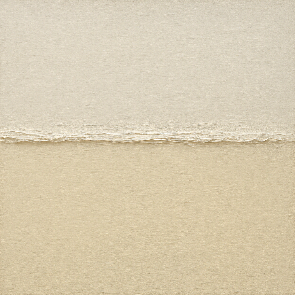 Minimalist White Horizon Band No. 7 - Modern Fine Art Oil Painting - View 1