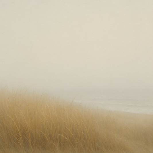 Silent Dune Grass in November Sea Fog No. 3 Oil Painting - View 1