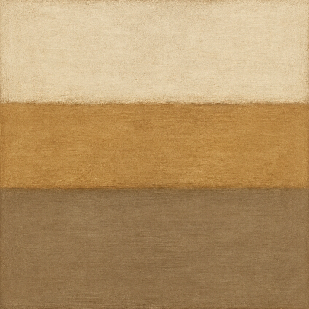 Aged Plaster & Sand Horizon No. 2 - Modern Fine Art Oil Painting - View 1