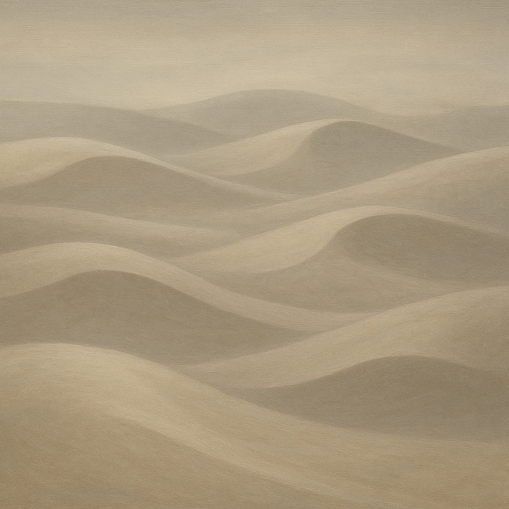 Monochrome Sand Dune Contours & Pale Slate No. 21 Oil Painting 100% Hand Painted Oil on Belgian Linen Canvas, Original Fine Art Wall Decor