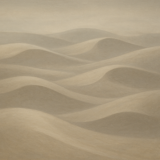 Monochrome Sand Dune Contours & Pale Slate No. 21 Oil Painting 100% Hand Painted Oil on Belgian Linen Canvas, Original Fine Art Wall Decor