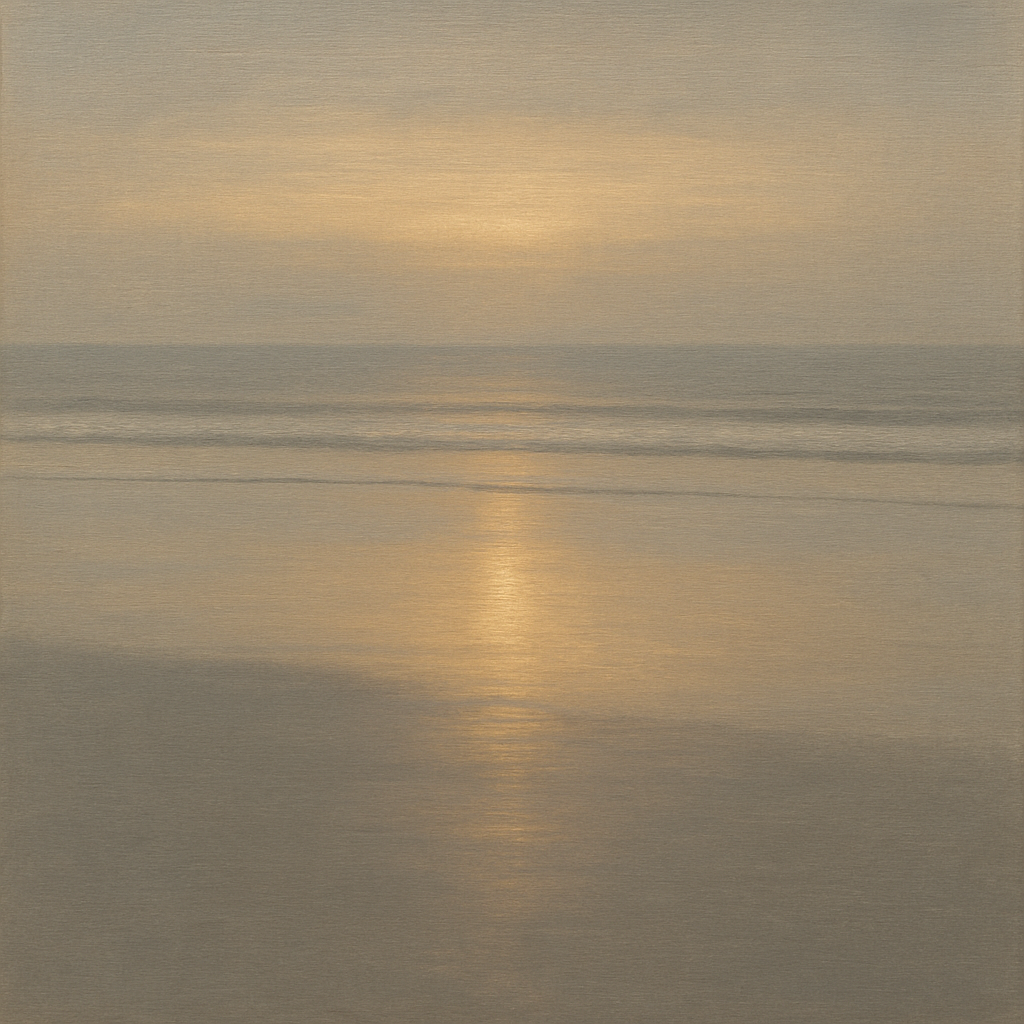 Golden Hour Surf Reflection No. 8 - Modern Fine Art Oil Painting - View 1