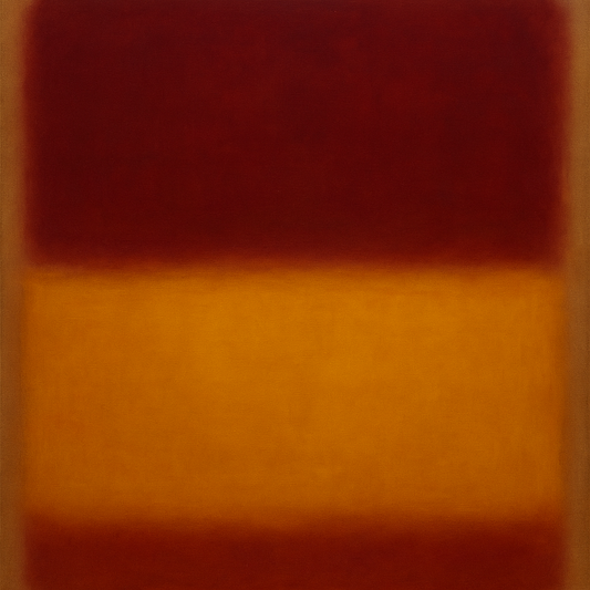 Crimson Burgundy & Saffron Gold Color Vibrations No. 5 Oil Painting 100% Hand Painted Oil on Belgian Linen Canvas, Original Fine Art Wall Decor