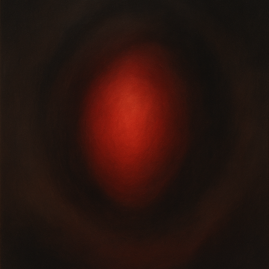 Smoky Ruby & Warm Obsidian Veils No. 16 Oil Painting - View 1