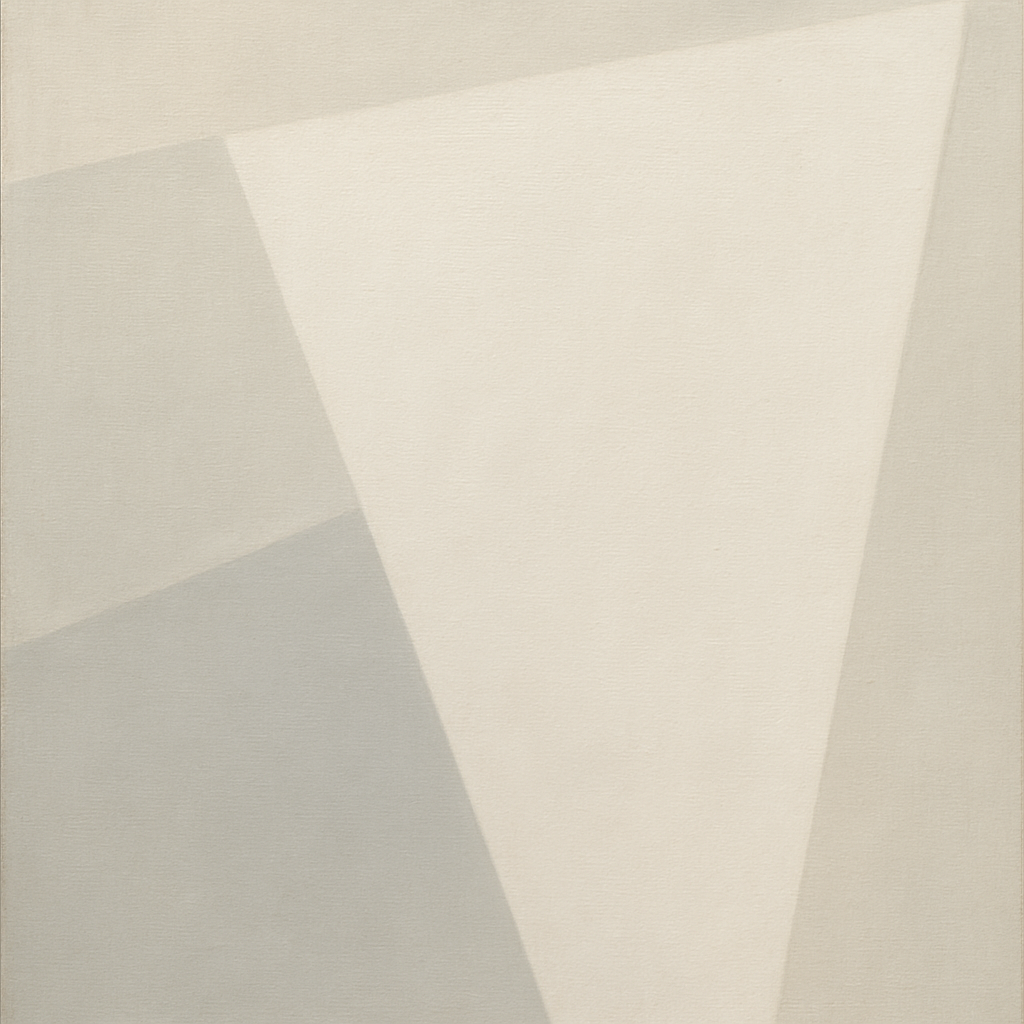 Architectural Stucco Geometry No. 3 - Modern Fine Art Oil Painting - View 1
