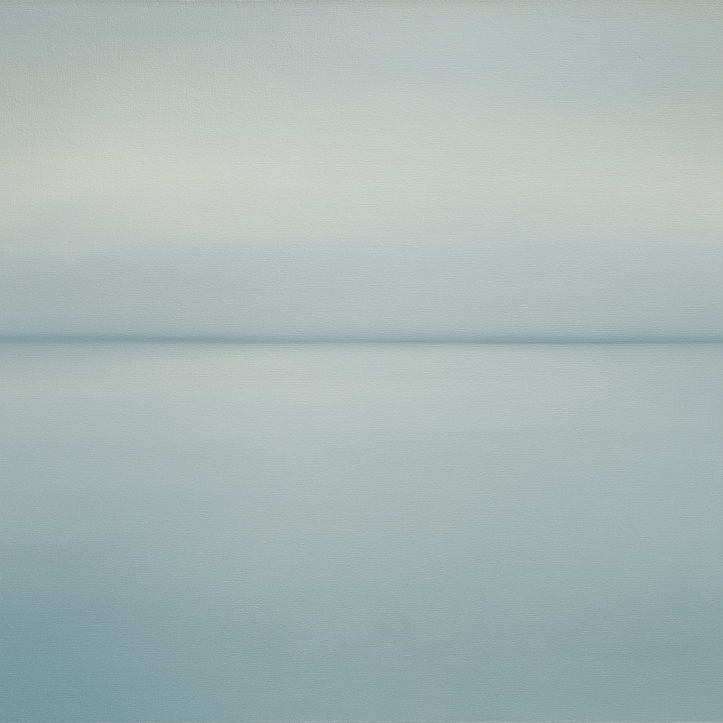 Glass Horizon over Quiet Arctic Waters No. 24 Oil Painting 100% Hand Painted Oil on Belgian Linen Canvas, Original Fine Art Wall Decor