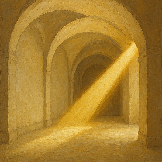 Modernist Vaulted Gallery Light Beam No. 7 Oil Painting - 100% Hand-Painted Master Oil Painting