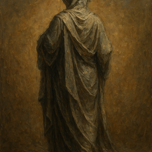 Renaissance Draped Silhouette No. 4 Oil Painting - 100% Hand-Painted Master Oil Painting