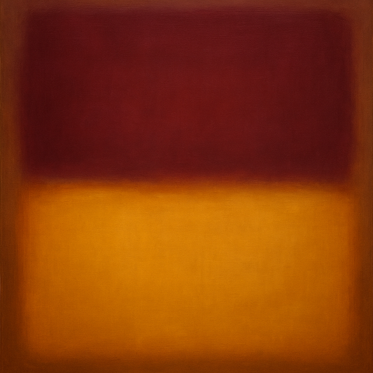 Crimson Burgundy & Saffron Gold Color Vibrations No. 7 Oil Painting 100% Hand Painted Oil on Belgian Linen Canvas, Original Fine Art Wall Decor