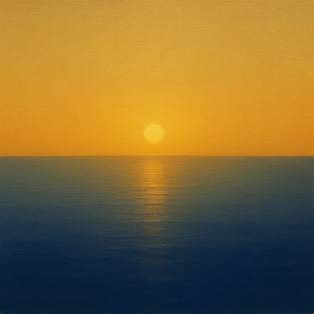 Mediterranean Dawn Horizon No. 6 - Modern Fine Art Oil Painting - View 1