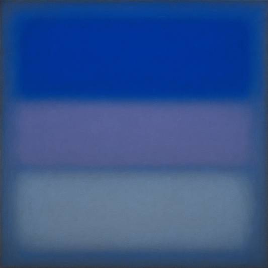 Cobalt Azure & Twilight Lavender Immersion No. 27 Oil Painting - View 1