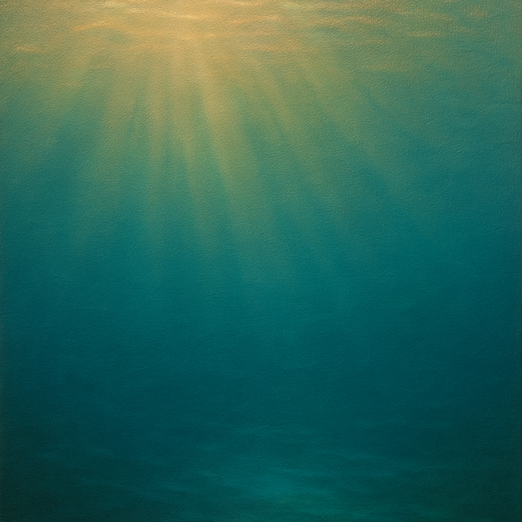 Minimalist Aquamarine Reef Void No. 10 - Modern Fine Art Oil Painting - View 1