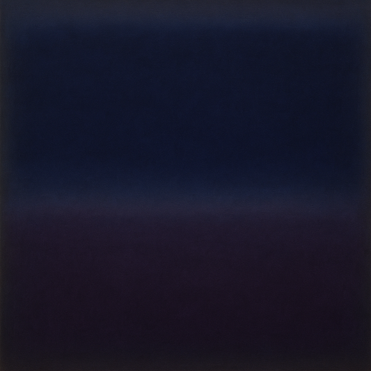 Deep Indigo & Midnight Plum Ambient Field No. 8 Oil Painting - View 1