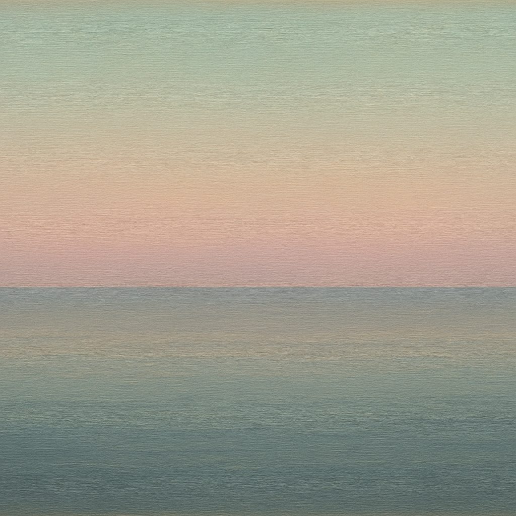 Dusk Horizon in Pale Lavender & Slate No. 3 - Modern Fine Art Oil Painting - View 1