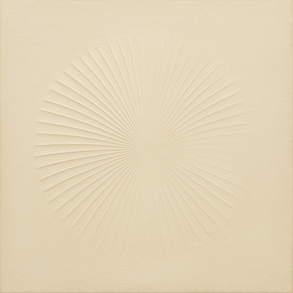 Radial Sunburst Plaster Ridge No. 5 - Modern Fine Art Oil Painting - View 1