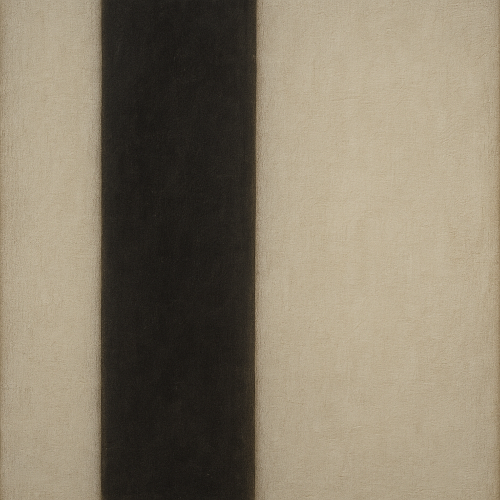 Deep Charcoal & Bone Monolith No. 1 - Modern Fine Art Oil Painting - View 1