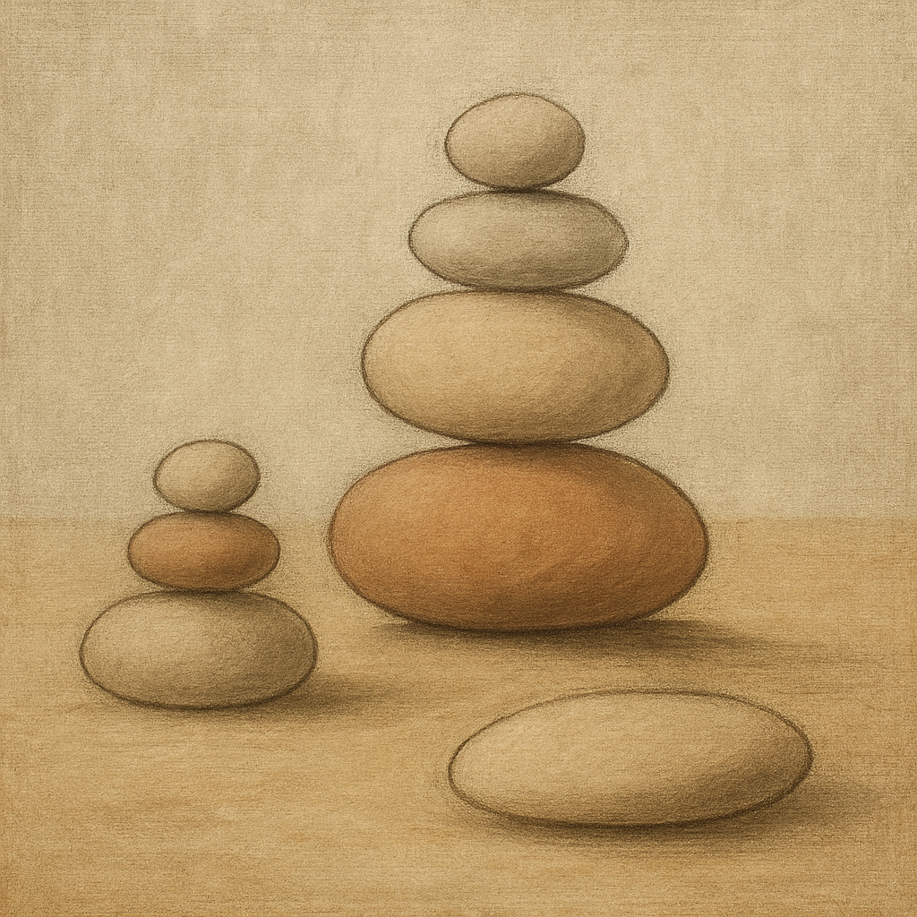 Organic Pebble Contours No. 3 - Modern Fine Art Oil Painting - View 1