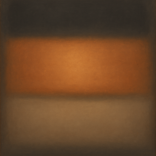 Charcoal Slate & Burnished Copper Horizon No. 7 Oil Painting 100% Hand Painted Oil on Belgian Linen Canvas, Original Fine Art Wall Decor