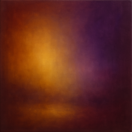 Burnt Amber & Velvet Amethyst Atmosphere No. 20 Oil Painting - View 1