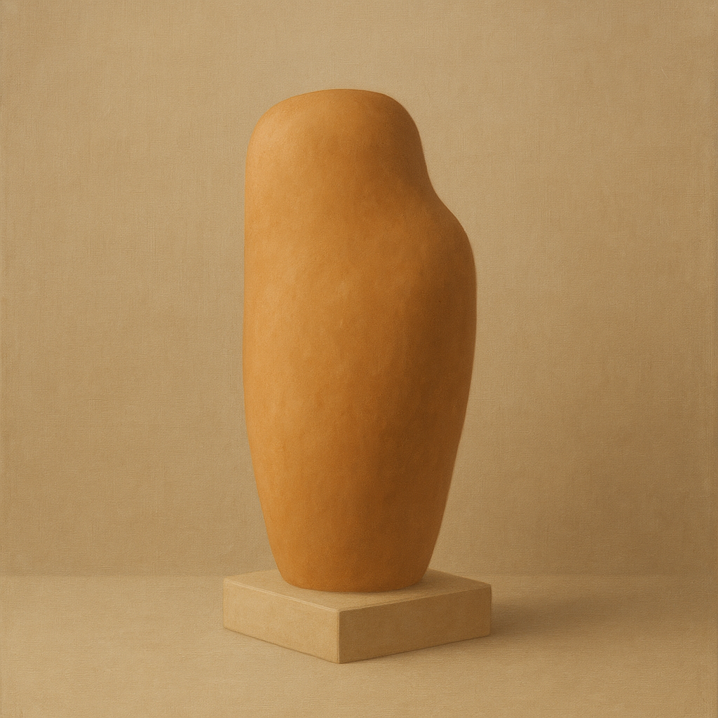 Sculpted Clay Monolith No. 7 - Modern Fine Art Oil Painting - View 1