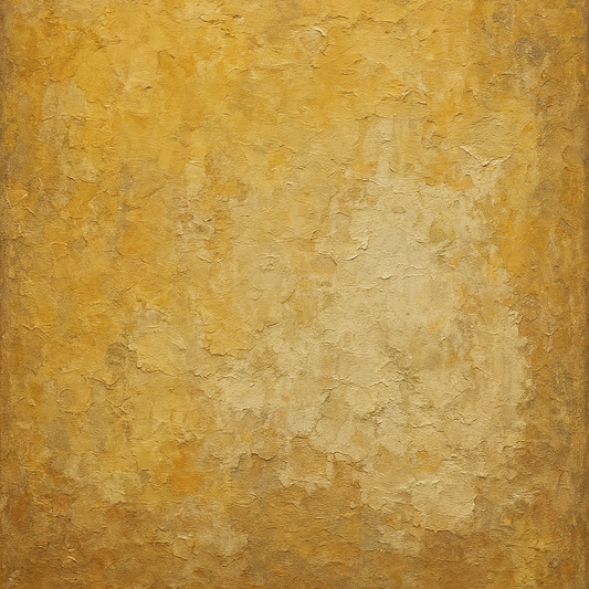 Aged Ochre Plaster Wall Wabi-Sabi Oil Painting - View 1
