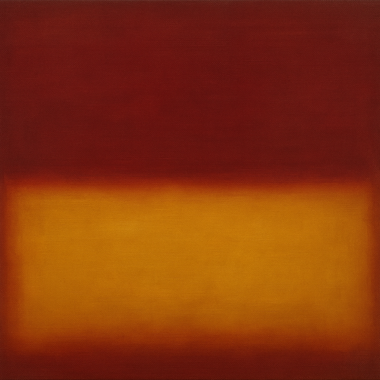 Crimson Burgundy & Saffron Gold Color Vibrations No. 19 Oil Painting 100% Hand Painted Oil on Belgian Linen Canvas, Original Fine Art Wall Decor