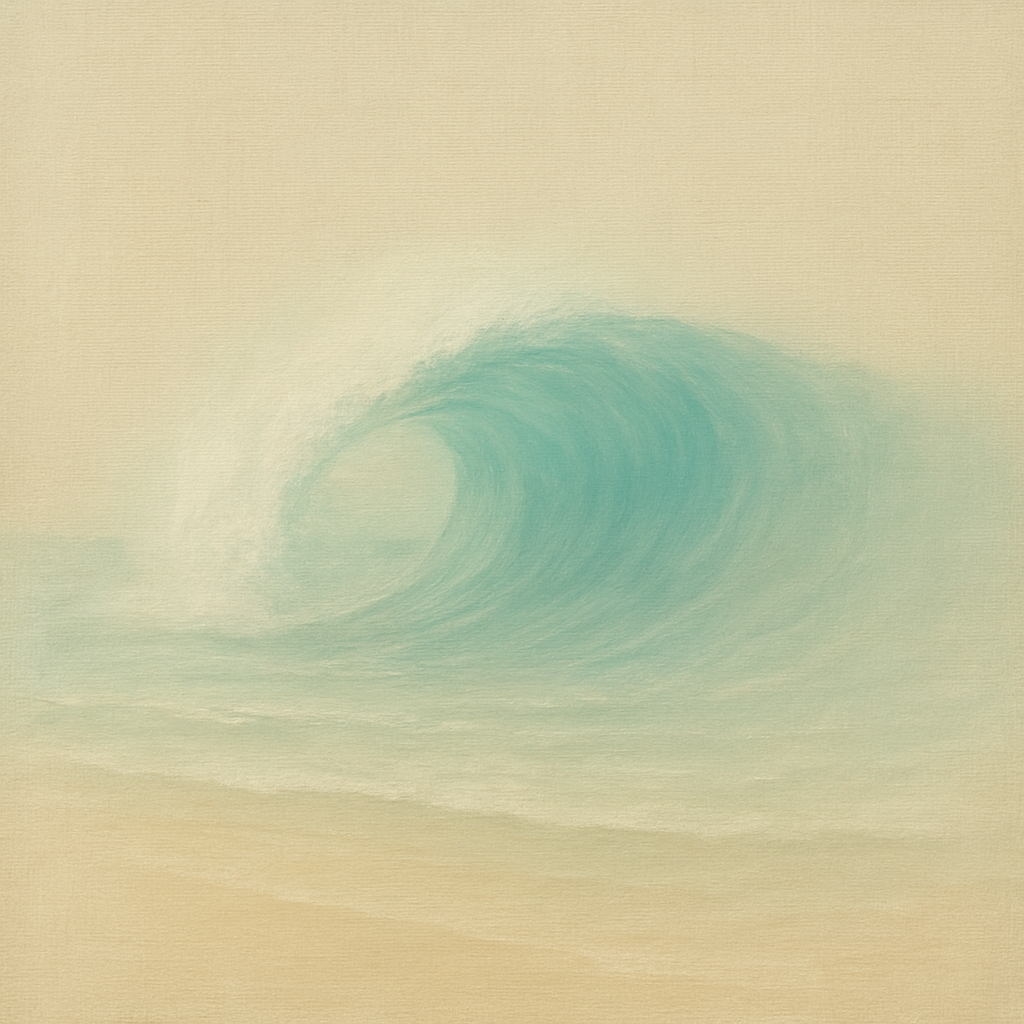 Single Wave Crest in Morning Light No. 4 - Modern Fine Art Oil Painting - View 1