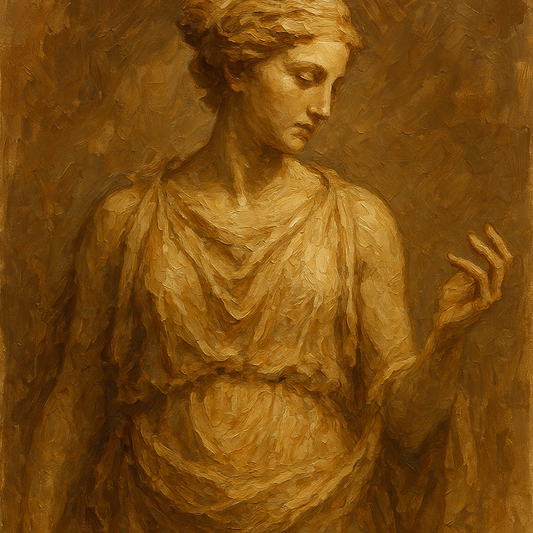 Classical Muse Gestural Figurative Oil Painting - View 1