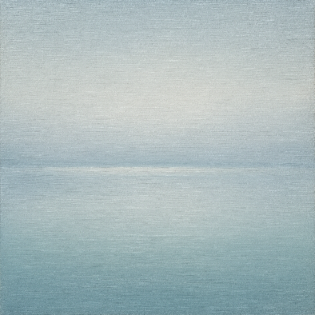 Glass Horizon over Quiet Arctic Waters No. 15 Oil Painting - View 1