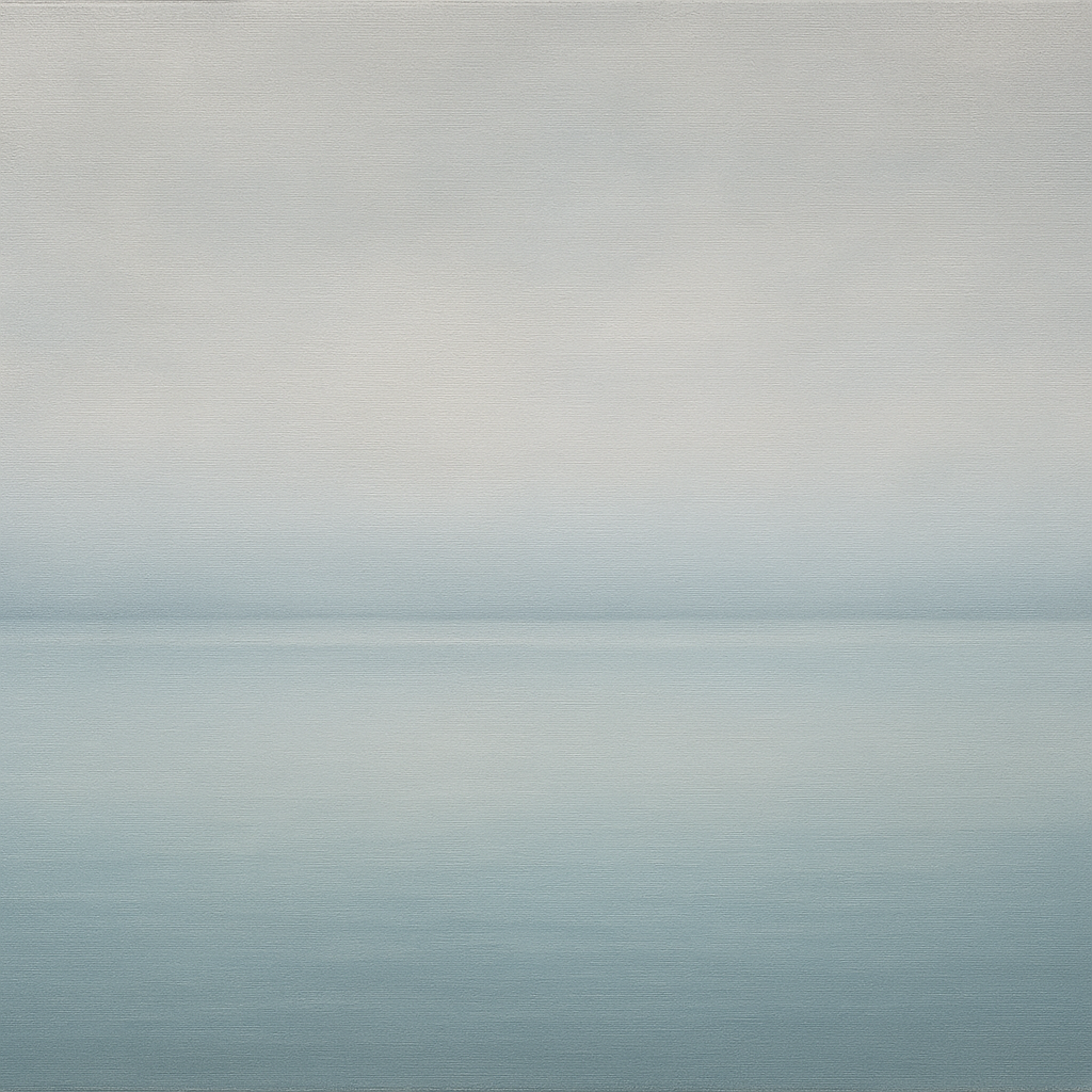 Glass Horizon over Quiet Arctic Waters No. 16 Oil Painting - View 1