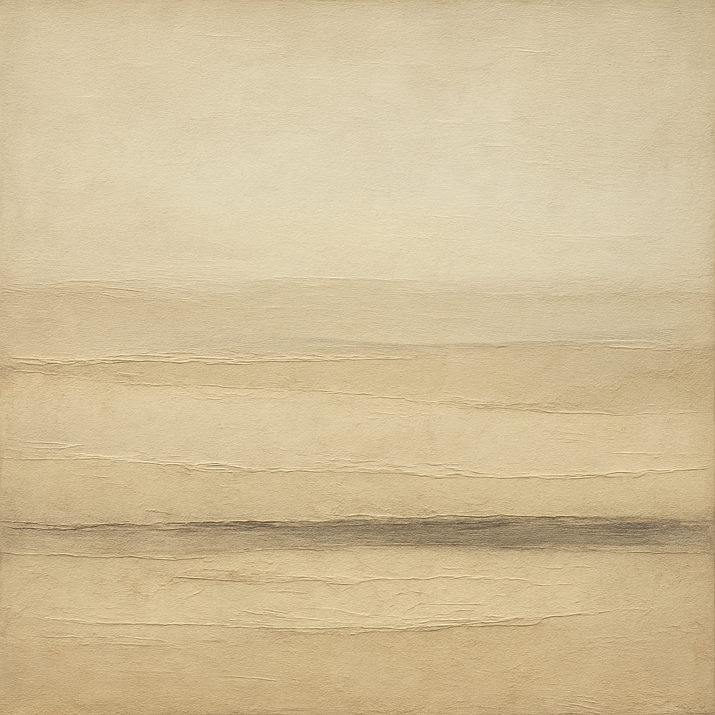 Raw Limestone Horizon & Washed Linen No. 16 Oil Painting - View 1